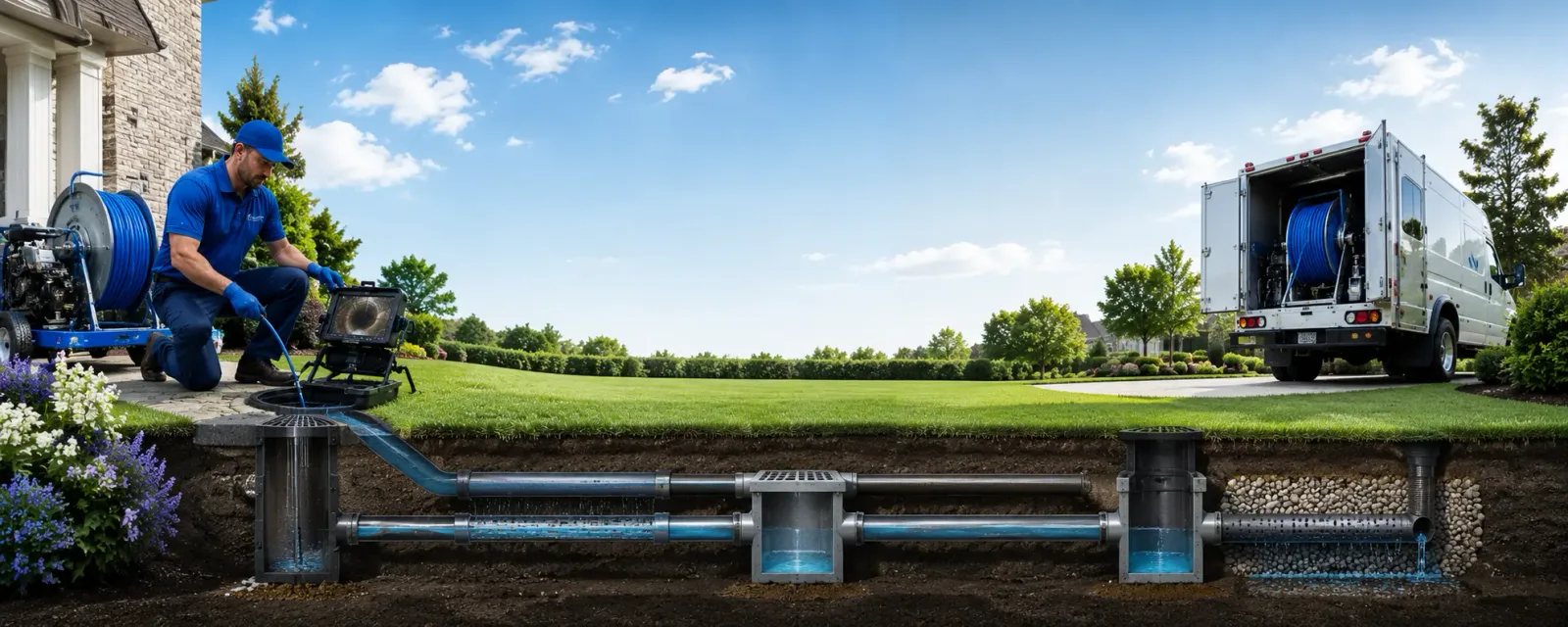 Outdoor drain cleaning information for Worthville, PA